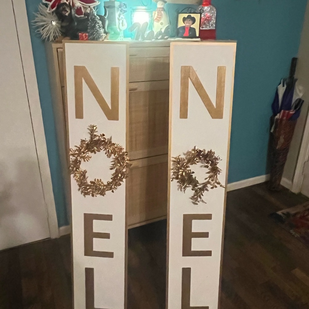Elegant Gold and White NOEL Holiday Decor